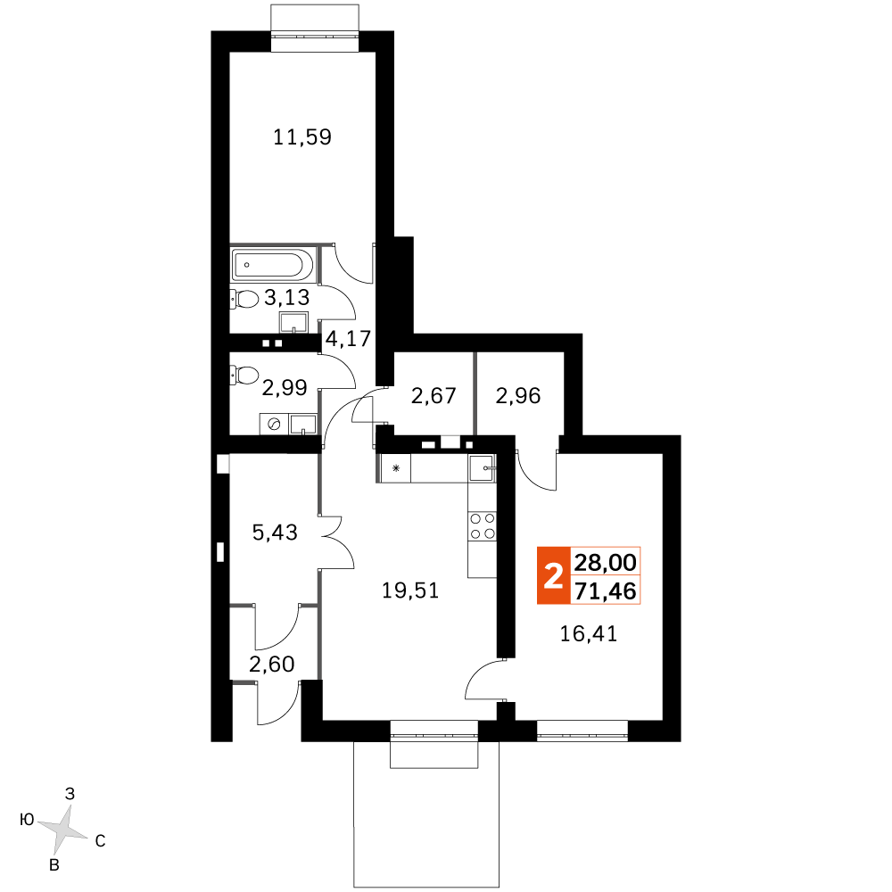 План таунхауса